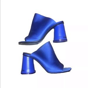 Maison Margiela MM6 Satin Blue Cup To Go Sandals
